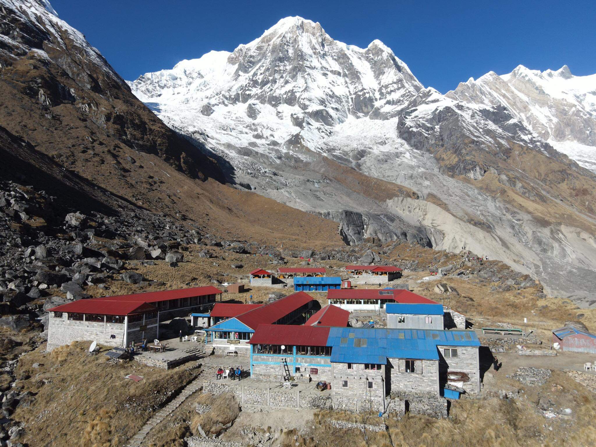Machhapuchhre as seen from Chomrong on Annapurna Base Camp Trek